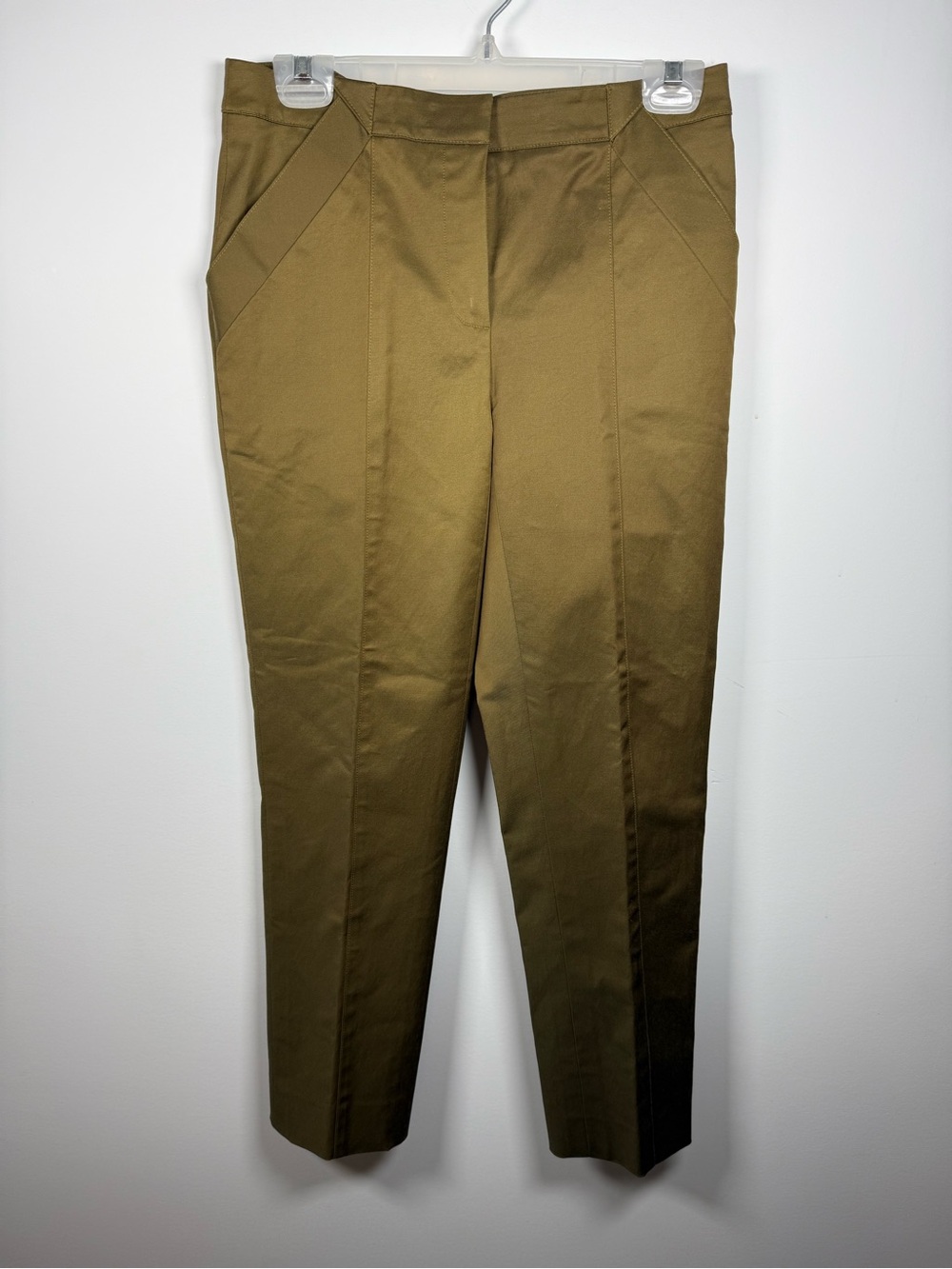 OSCAR DE LA RENTA | Women’s Olive Tapered Trousers Size 6